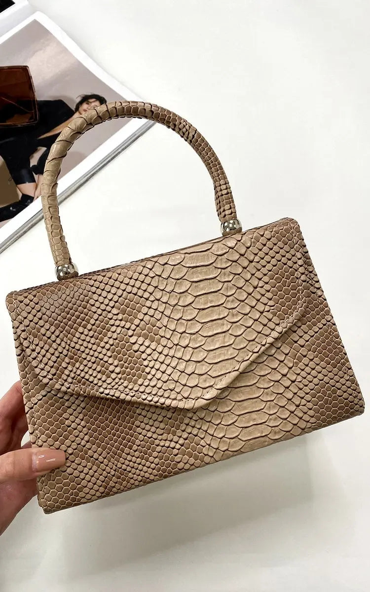 Croc Print Handbag-1