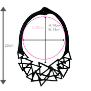 Cubism Geometric Recycled Rubber Necklace - Memoriex 