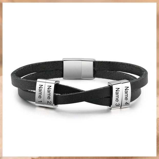 Custom Leather Men Bracelet-6