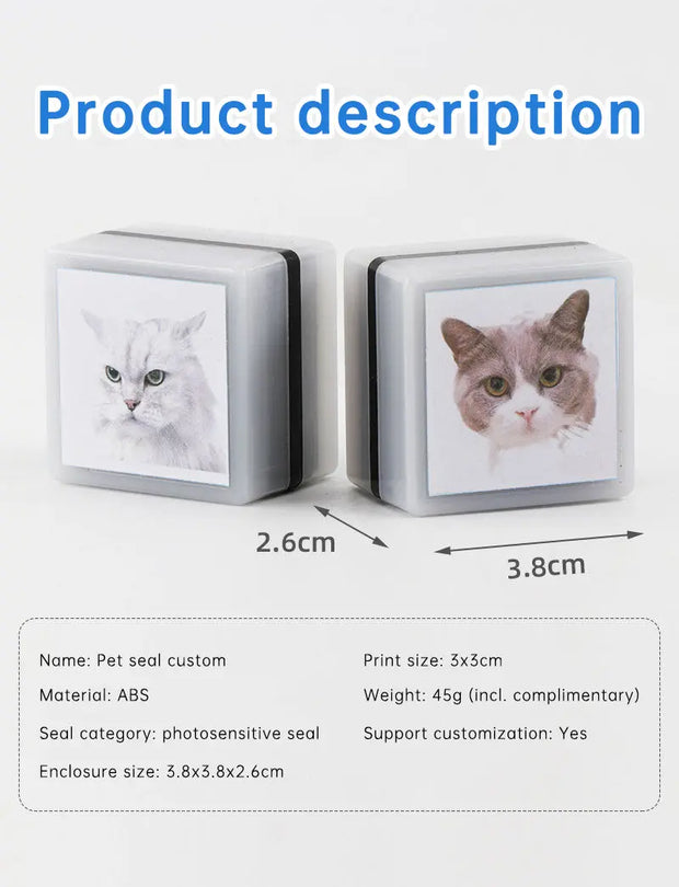 Custom-Made Pet Portrait Stamp DIY For Dog Figure Seal Personalized Cat Doggy Customized Memento Chapter - Memoriex 