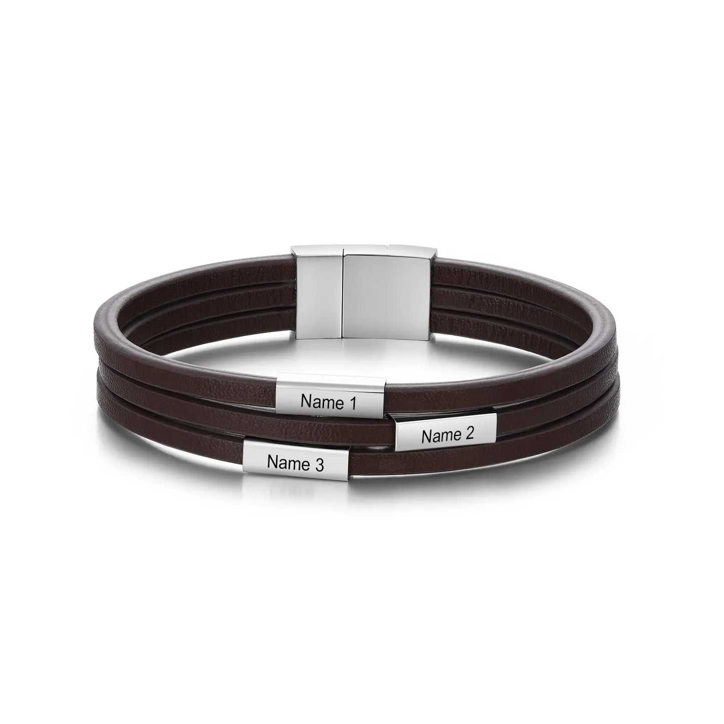 Custom Name Leather Bracelet - Memoriex