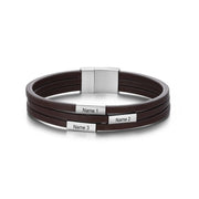 Custom Name Leather Bracelet - Memoriex