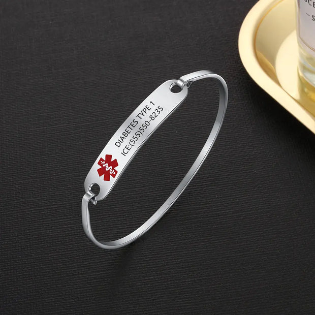 Custom Name Medical Bracelet-3