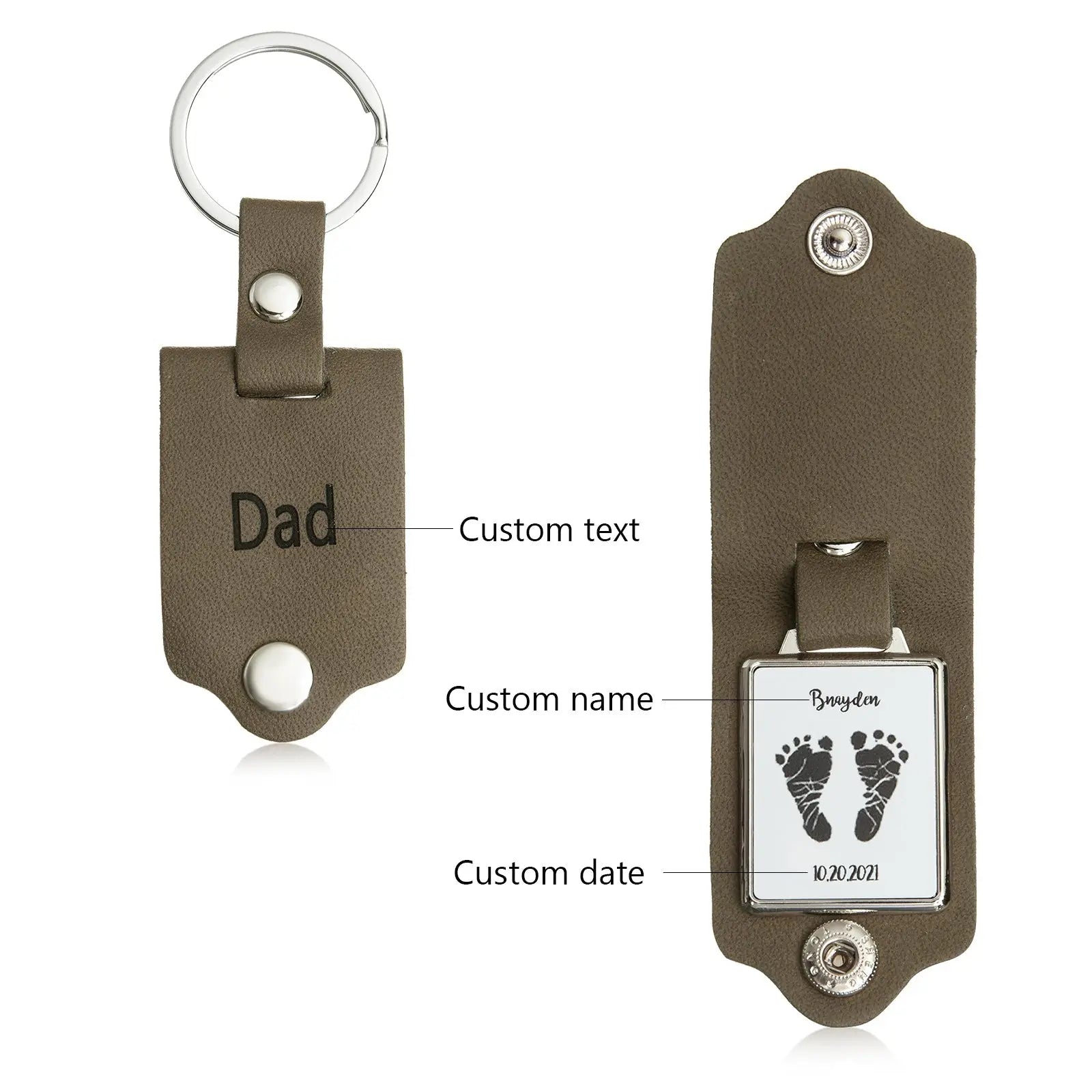 Custom Name Stainless Steel Keychain - Memoriex