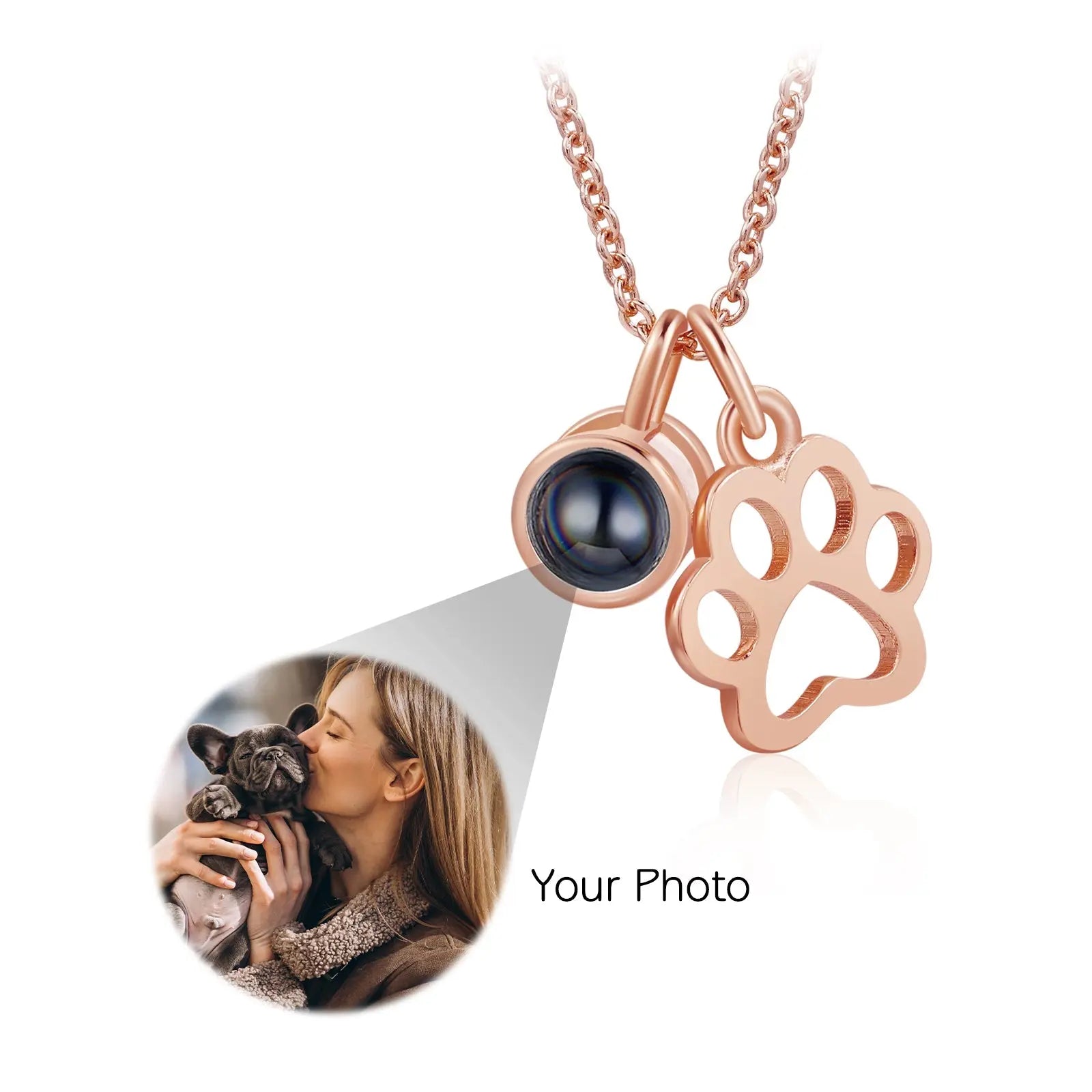 Custom Photo Projection Necklace-5