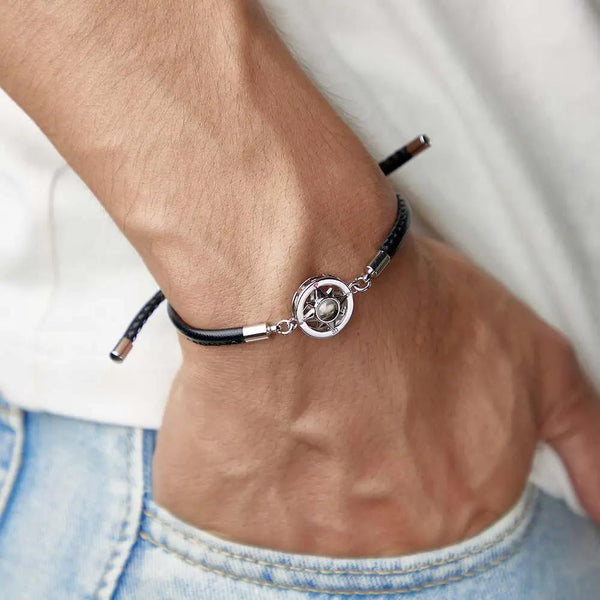 Custom Projection Bracelet Compass Trendy Simple Gifts for Men - Memoriex 