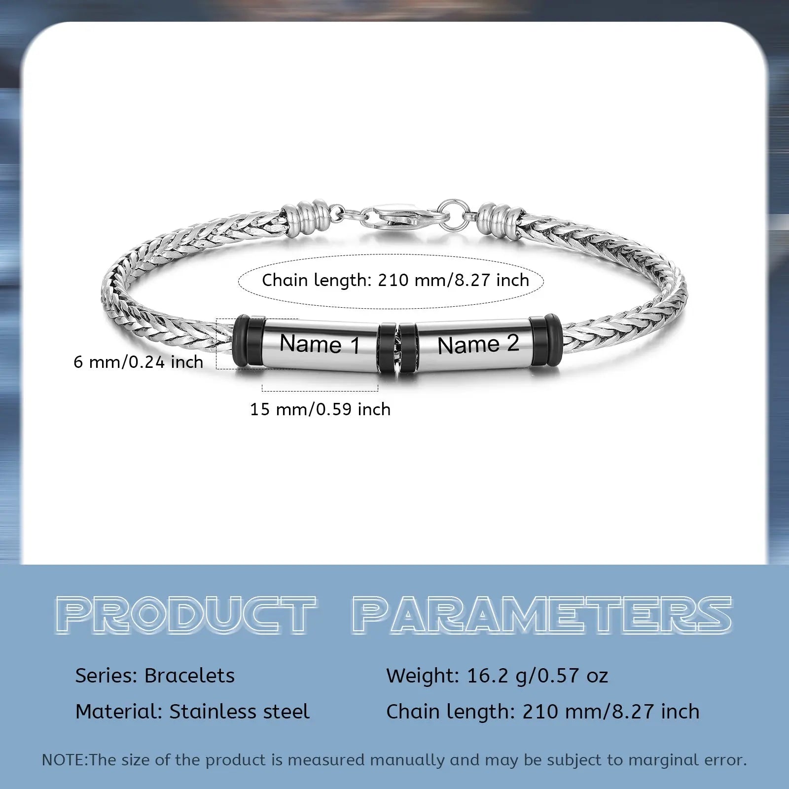 Custom Stainelss Steel Men Bracelet - Memoriex