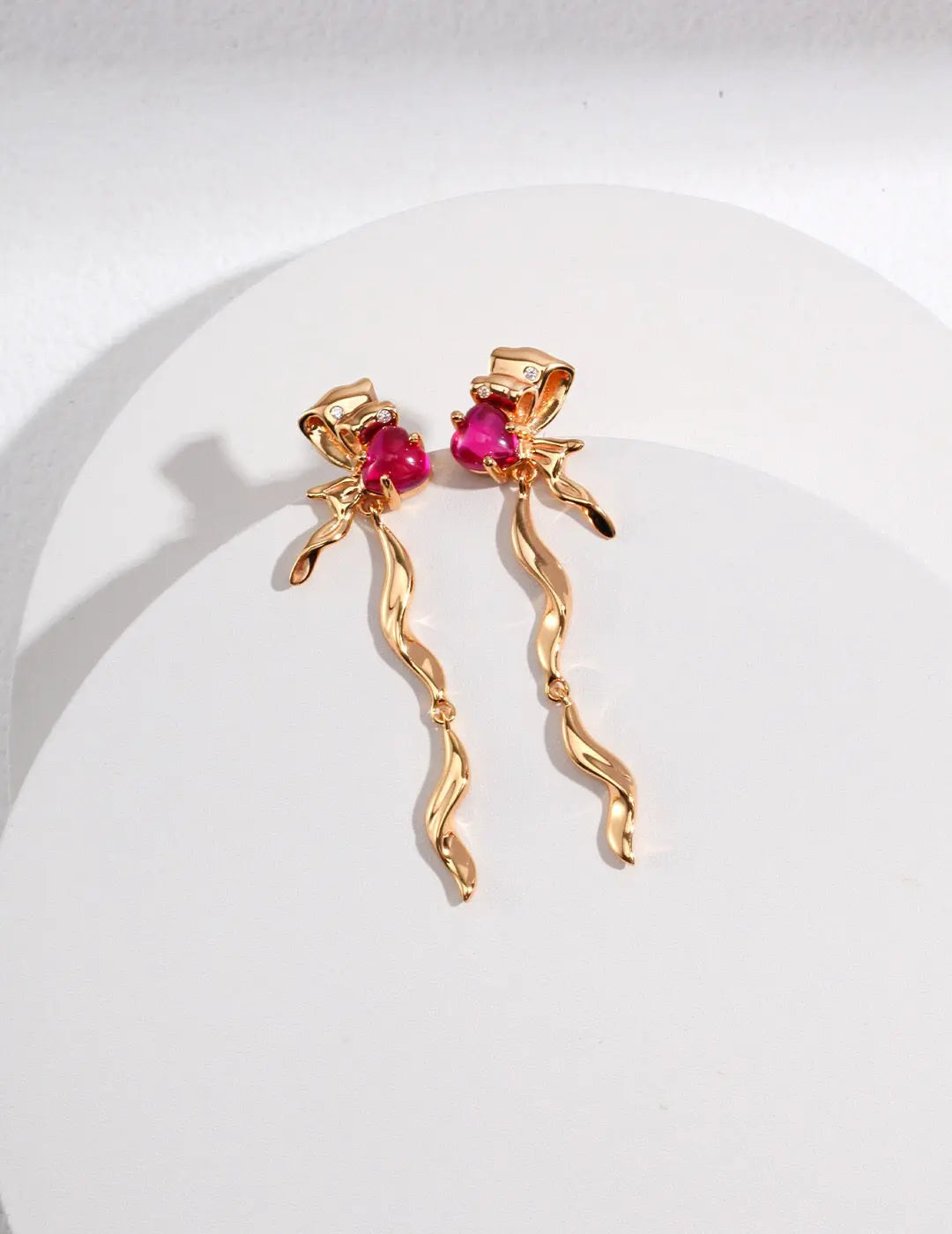 Cute Bowknot Zircon Earrings-1