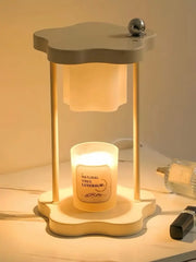 Cute Nordic Dimmable Petal Floral Candle Warmer Lamp With Timer - Memoriex 