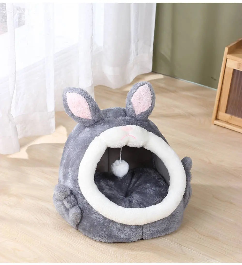 Cute Rabbit Cat Pet Cave House-1