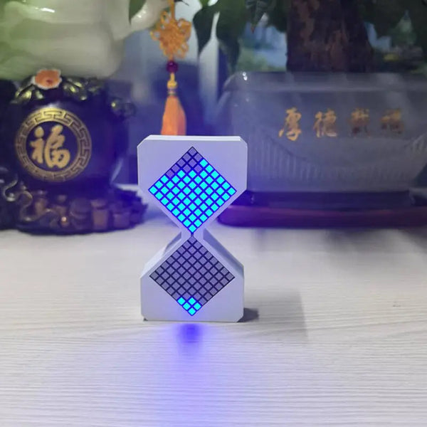 Cyber-style LED electronic sand timer: gravity-sensing, 1-30min countdown, tech decompression toy - Memoriex 