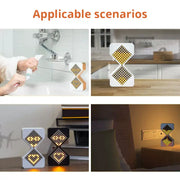 Cyber-style LED electronic sand timer: gravity-sensing, 1-30min countdown, tech decompression toy - Memoriex 