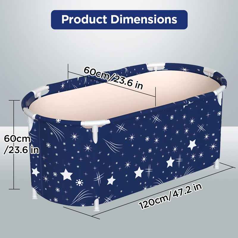 120CM Bathtubs Folding Bath Bucket Thicken Shower Barrel Adult IceTub Baby Swimming Pool Insulation Family Bathroom SPA Tub