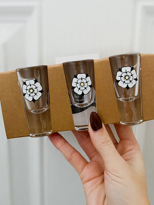 Yorkshire Rose Shot Glass Gift Set-0