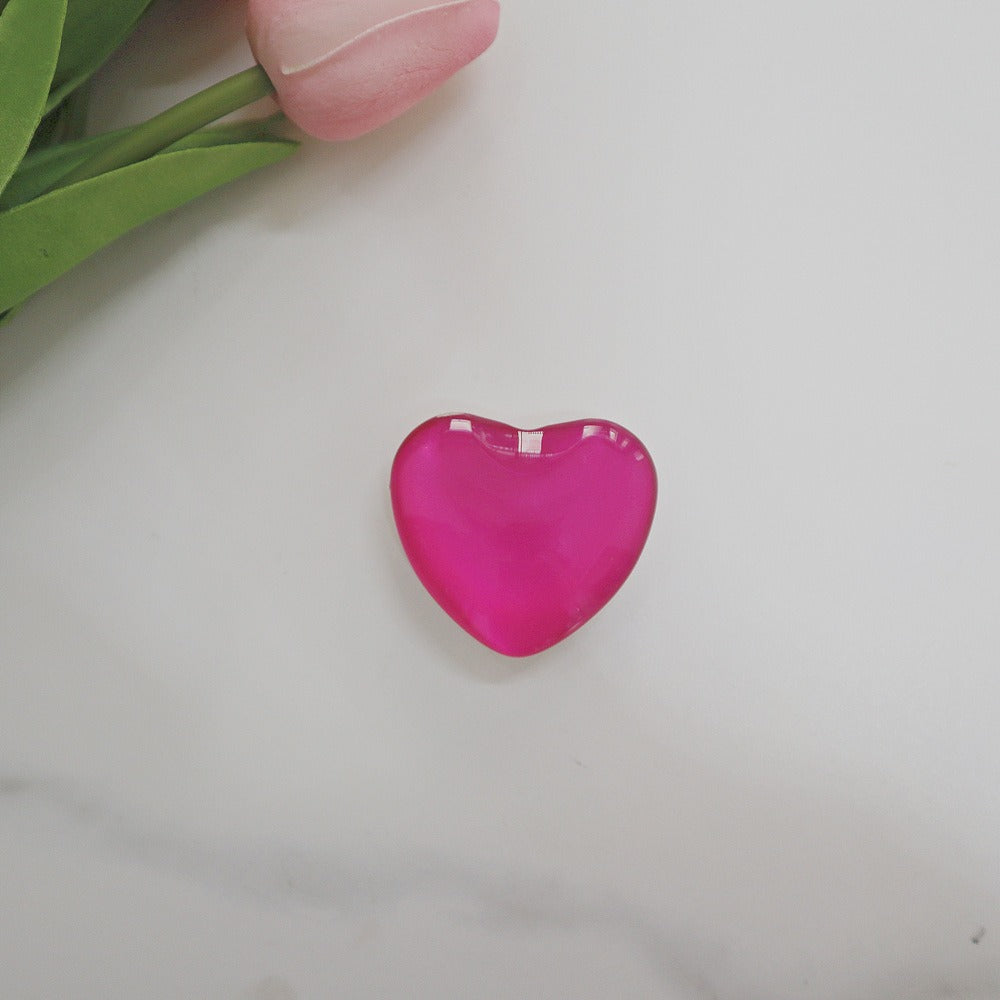 Candy colored heart-shaped stand three-dimensional heart-shaped crystal white stand cute small stand universal - Memoriex 