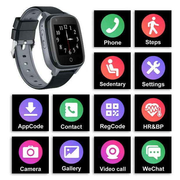D32 Elderly Positioning Phone Watch 4G Anti-Lost Waterproof Smart Phone Watch With GPS Positioning - Memoriex 