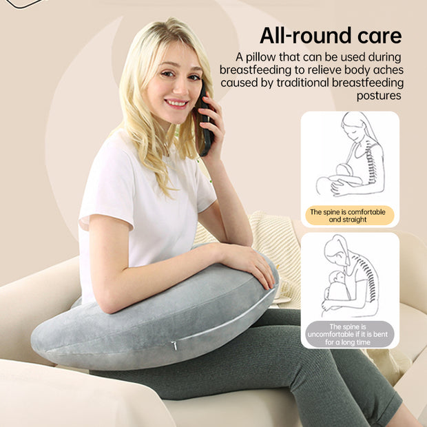 Reading pillow, crocheted arm-support for adults, portable, skin-friendly, TV & breastfeeding. - Memoriex