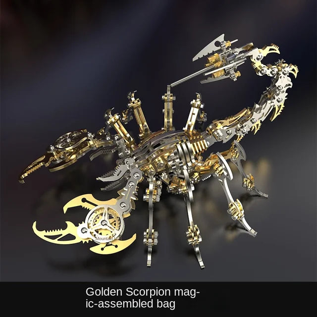 3D DIY Handmade  Scorpions Metal Puzzle Steampunk Mechanical Scorpion Model Kit Floatingcity Steel Warcraft Assemble Jhandmade Toy For Adults - Memoriex 