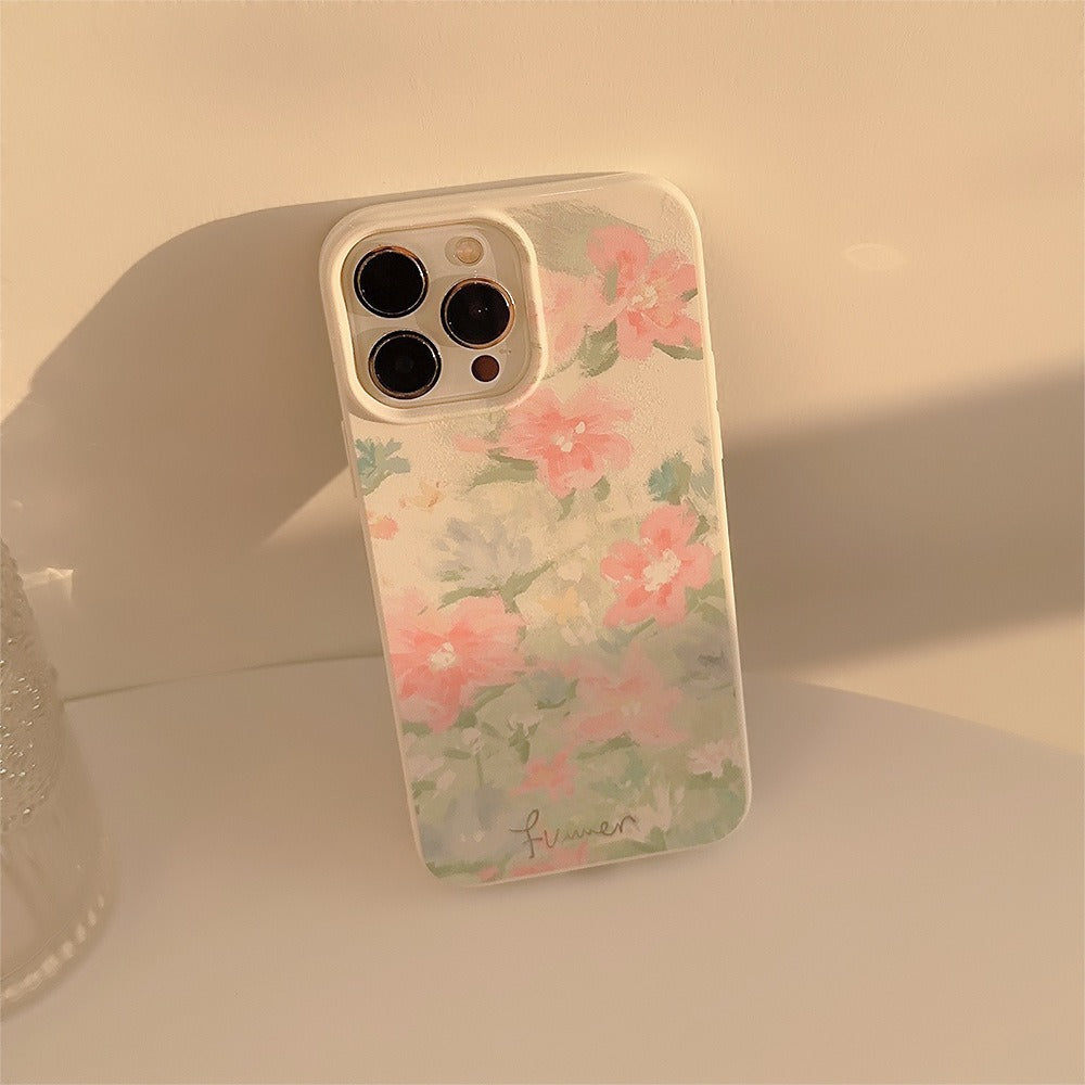 Garden in Oil Painting iPhone 15 Phone Case 14 Art 13Pro Silicone Max - Memoriex 