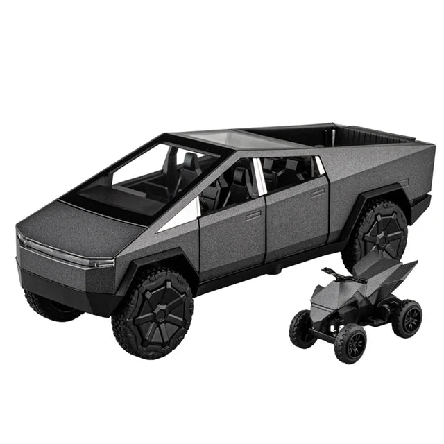 1/32 Cyber toy truck Pickup Alloy Car Truck Model Diecasts Metal Off-road Vehicles Model Simulation Sound Light Kids Toys Gift - Memoriex 