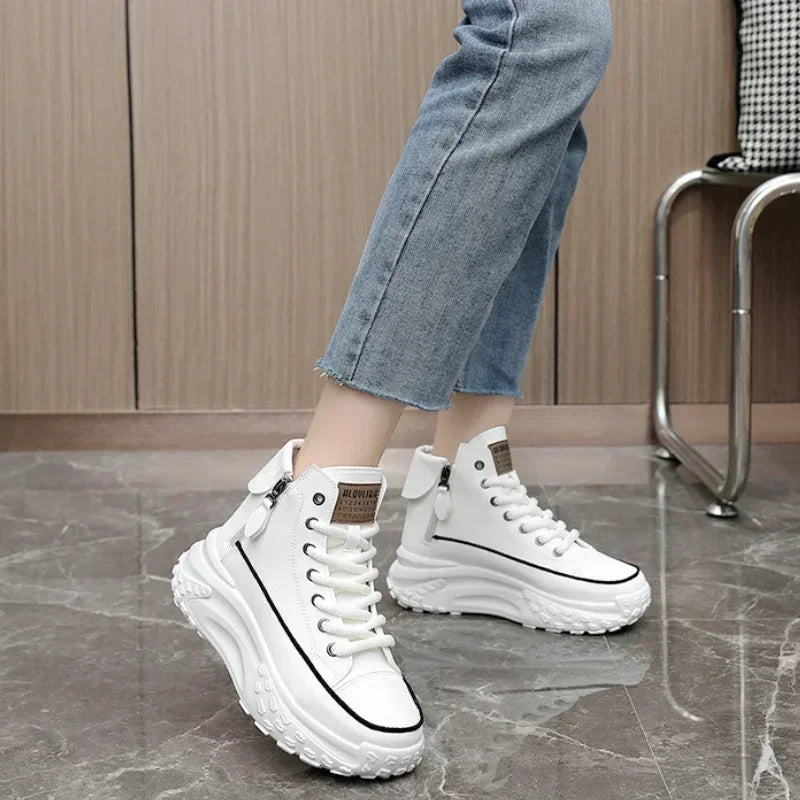 Women's Sneakers Luxury Fashion Womens Boots High-top Platform Casual Shoes New Female Outdoor Running Shoes Zapatillas De Mujer - Memoriex 