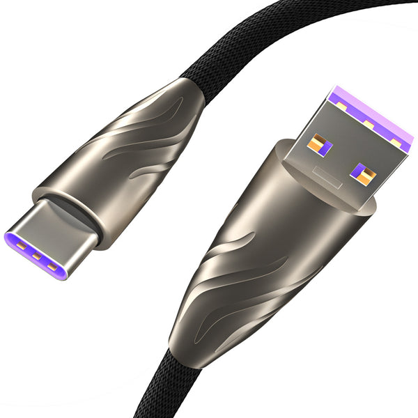 5A Zinc-Alloy USB-C Fast-Charging Data Cable