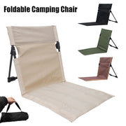 Foldable Camping Chair Outdoor Garden Park Single Lazy Chair Backrest Cushion Picnic Camping Folding Back Chair Beach Chairs - Memoriex