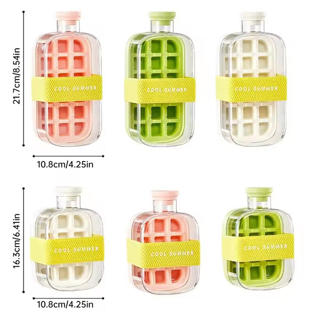 Ice - covered tray; freezer - overflow prevention ice tray - Memoriex