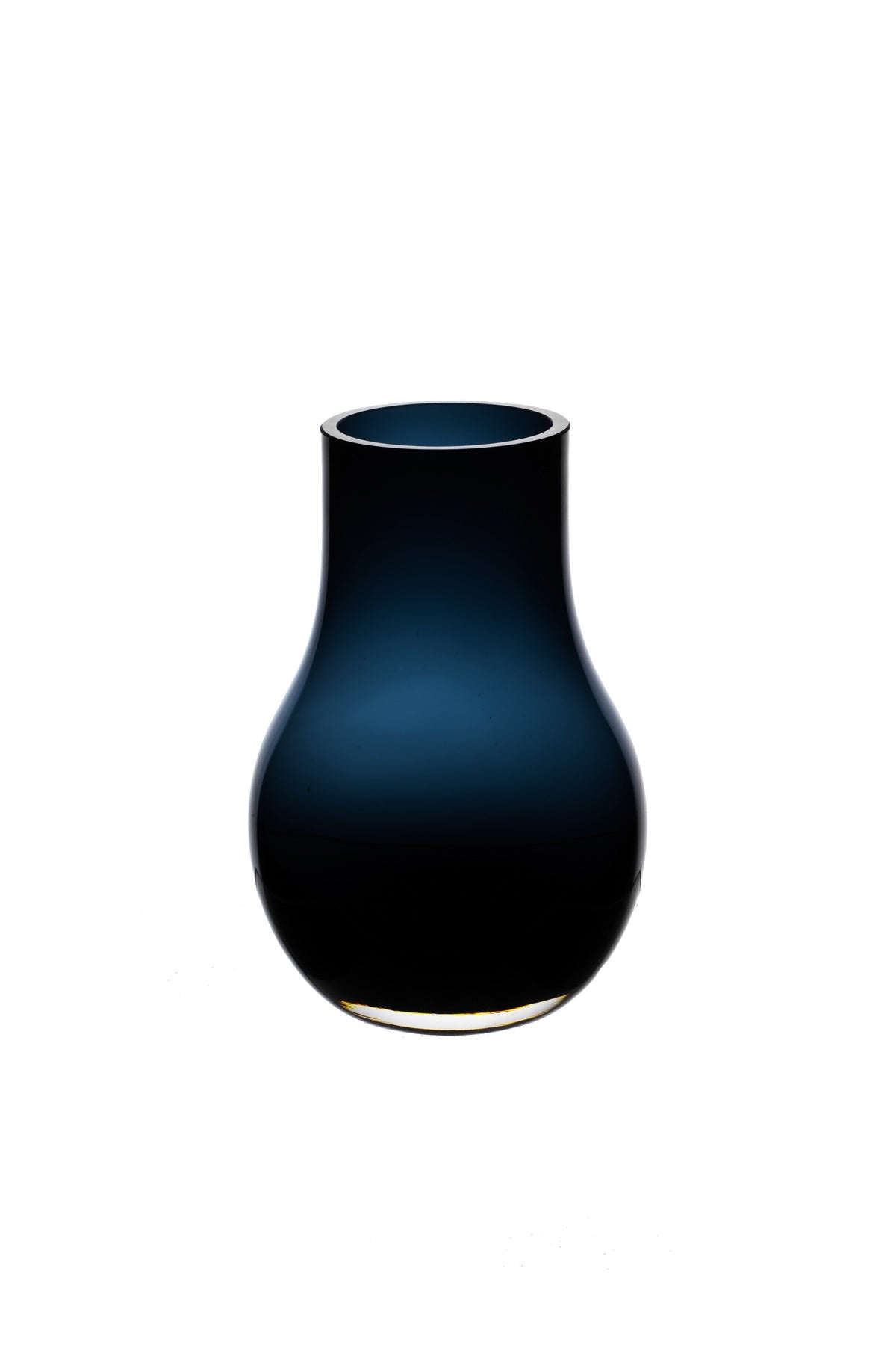 Modern elegant vase in deep blue quality glass, DAVOS10-0