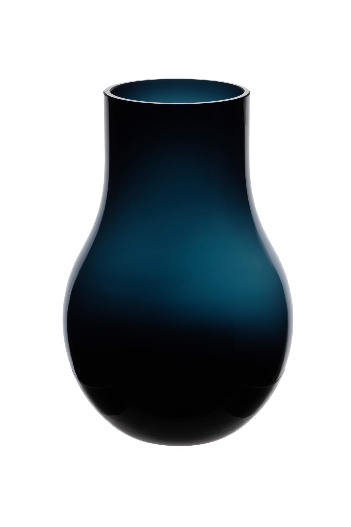 Modern elegant large vase in deep blue quality glass, DAVOS15-0