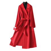 Cashmere Woollen Long coat | Fur Jackets Ladies | Trench coats - Memoriex