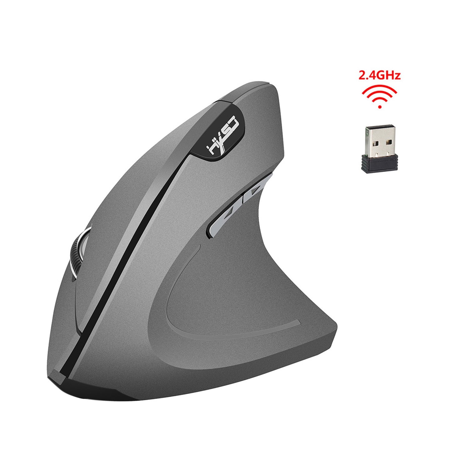 New Wireless Mouse 2.4G Vertical Health Mouse External Battery 6D Design Computer Office - Memoriex 