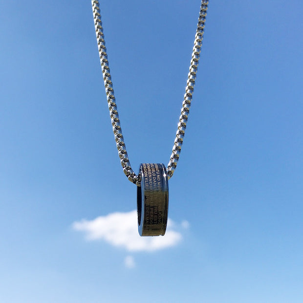 New Hip-Hop Accessories Sweater Chain Military Titanium Steel Necklace Men's Jewelry - Memoriex