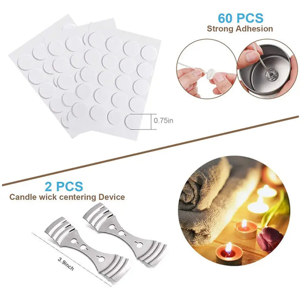 DIY self-made aromatherapy wax chip tool set, stainless steel wax cup, cotton core holder, simple and easy to operate - Memoriex 