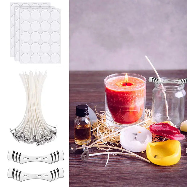 DIY self-made aromatherapy wax chip tool set, stainless steel wax cup, cotton core holder, simple and easy to operate - Memoriex 