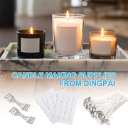 DIY self-made aromatherapy wax chip tool set, stainless steel wax cup, cotton core holder, simple and easy to operate - Memoriex 