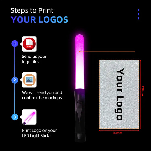 DMX Controllled Rechargeable LED Lightsticks - Memoriex 