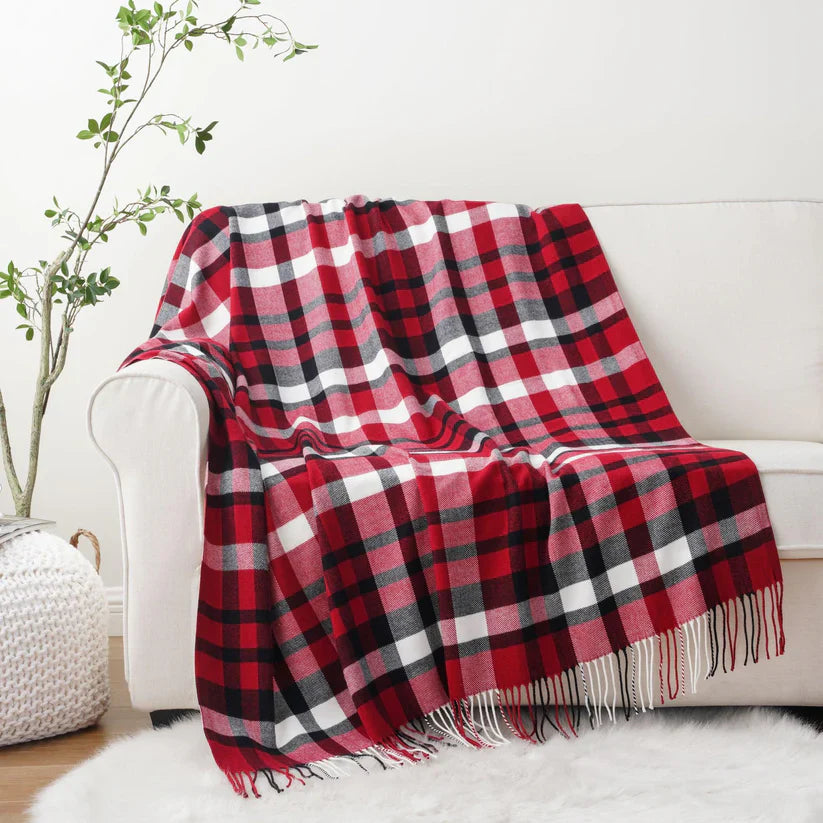 Red Buffalo Plaid Throw-3