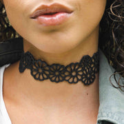 Dahlia Recycled Rubber Statement Flower Choker - Memoriex 