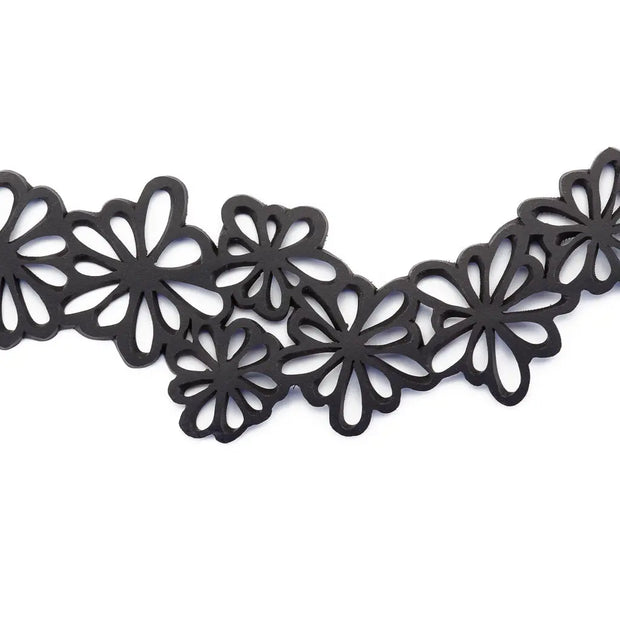 Dahlia Recycled Rubber Statement Flower Choker - Memoriex 