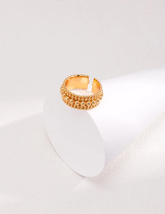 Dainty Beaded Band Ring - Memoriex