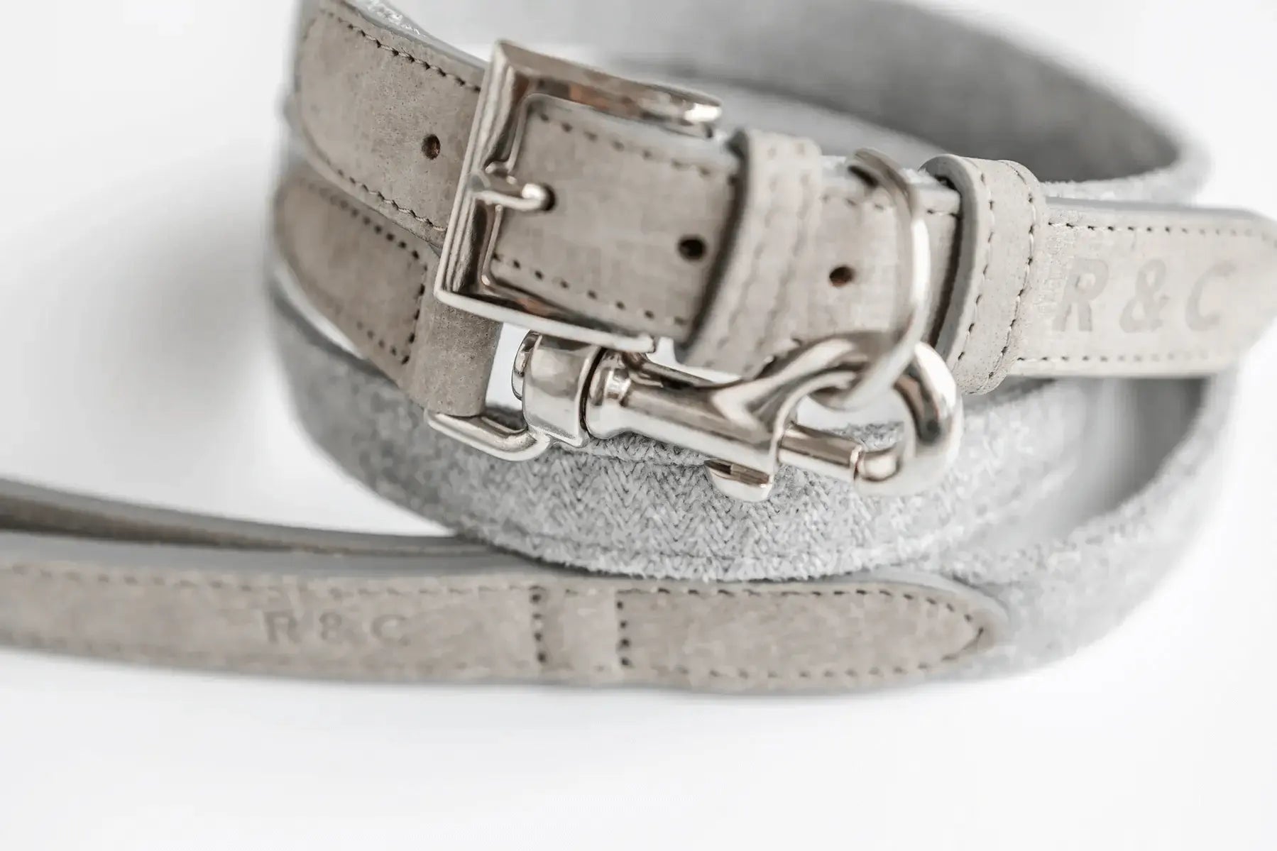 “Dalton” Fabric & Leather Dog Collar – by Ralph & Co - Memoriex