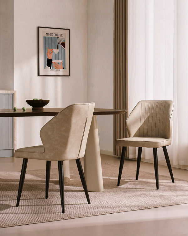 Danforth Faux Leather Dining Chairs [Set of 4]-0
