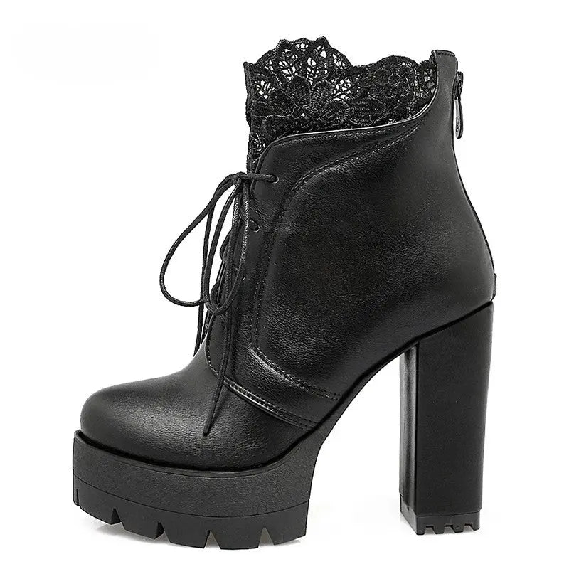 Dark Fae Gothic Lace Top High heeled Boot-3