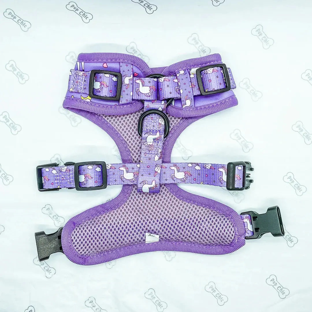 Daydreams and Unicorns Adjustable Dog Harness by Pup Chic Boutique - Memoriex