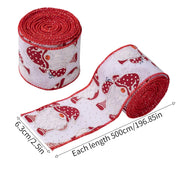 Decorative Colourful Christmas Ribbon | Tree Decoration Gift Wrapping Satin Ribbon - Memoriex