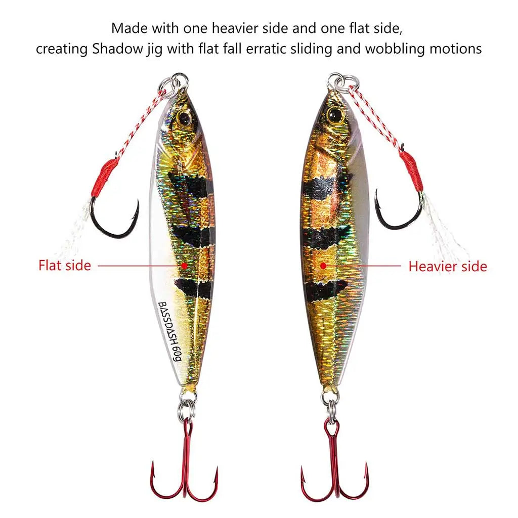 Shadow Vertical Jig Lures 40/60 Grams for Saltwater Freshwater Fishing-1