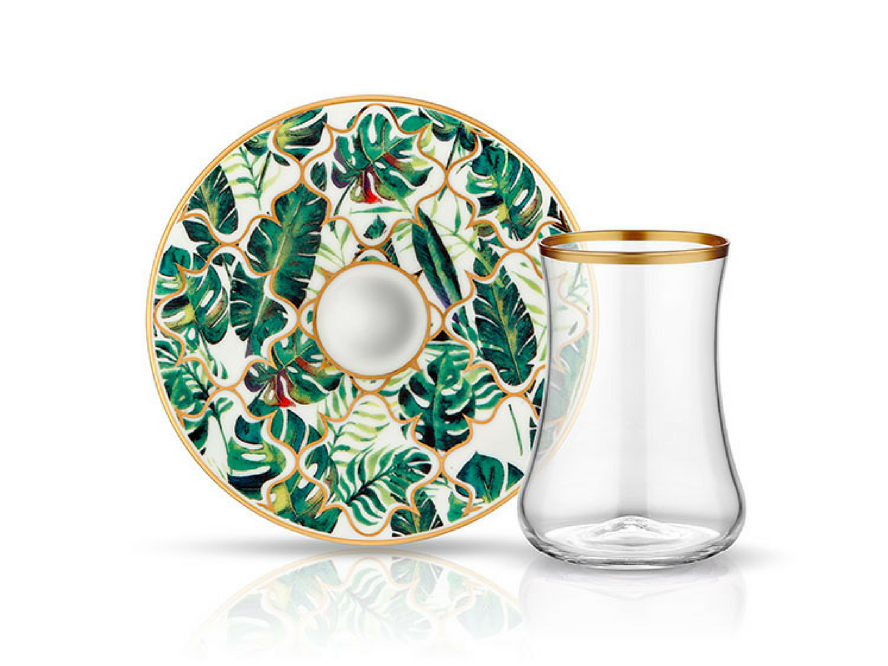 Dervish Amazon Equator Tea Glass and Saucer-0