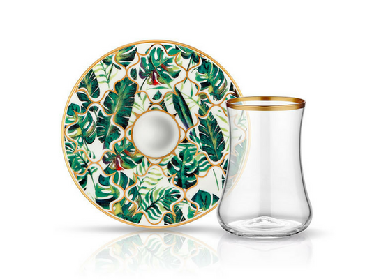 Dervish Amazon Equator Tea Glass and Saucer-0