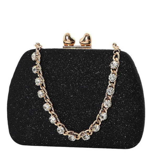 Diamond Chain Handheld Mini Crossbody Square Bag - Memoriex 